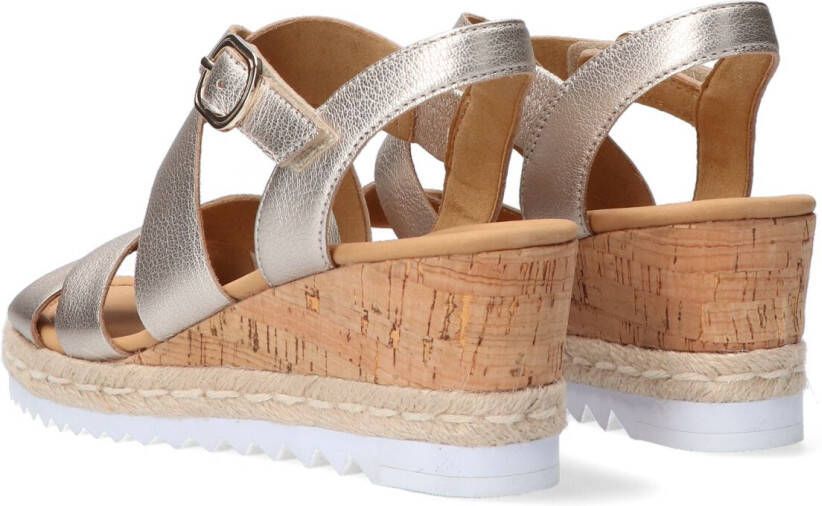 Bruin Tinten 832 Sandalen Met Sleehak Dames Beige