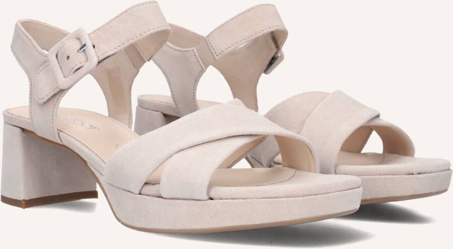 GABOR Dames 953 Maat: 43 Materiaal: Suède Kleur: Beige