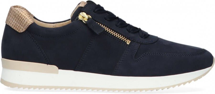 Gabor Blauwe Leren Sneaker met Uitneembaar Voetbed en Ritssluiting Blue Dames - Foto 2