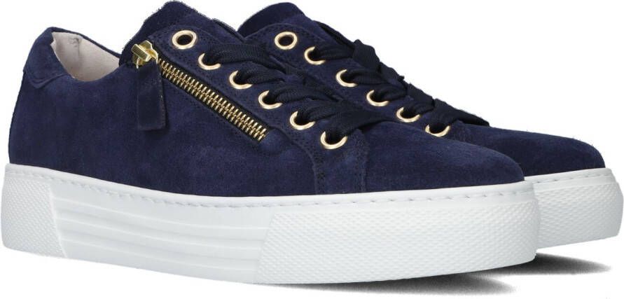 Gabor Lage Sneakers Donkerblauw Suède Blue Dames