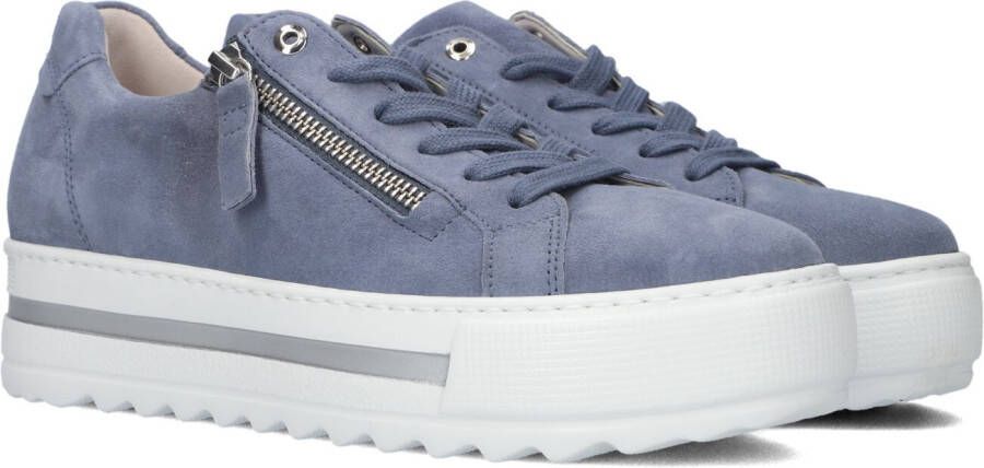 Gabor Blauwe Lage Sneaker 498 Comfort Collectie Blue Dames