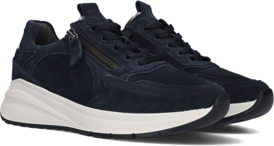 Gabor Zwarte Lage Sneakers met Pantherprint Blue Dames