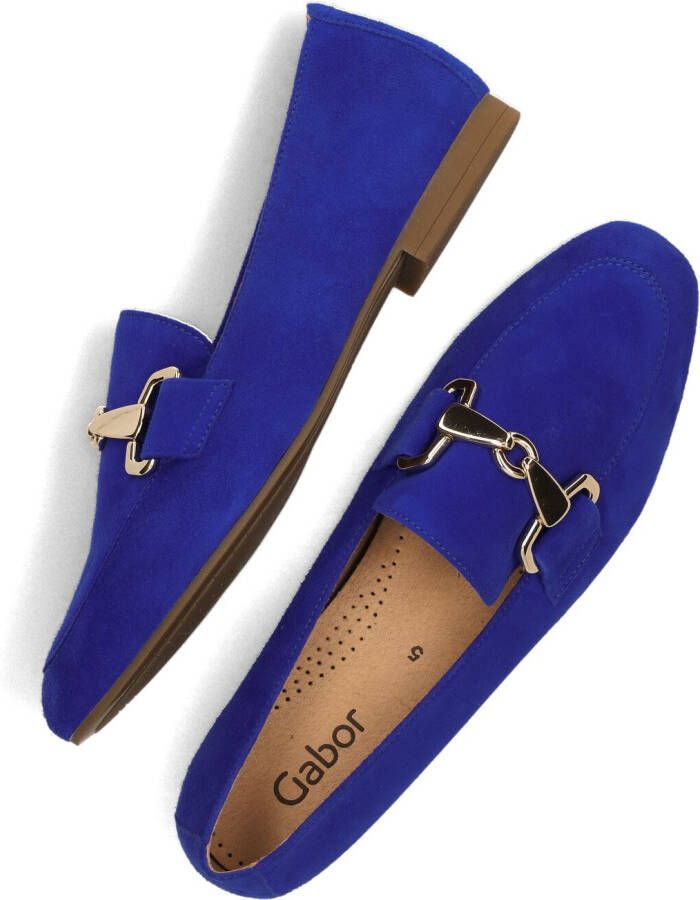 GABOR Loafers Dames 211 Maat: 37 Materiaal: Suède Kleur: Blauw
