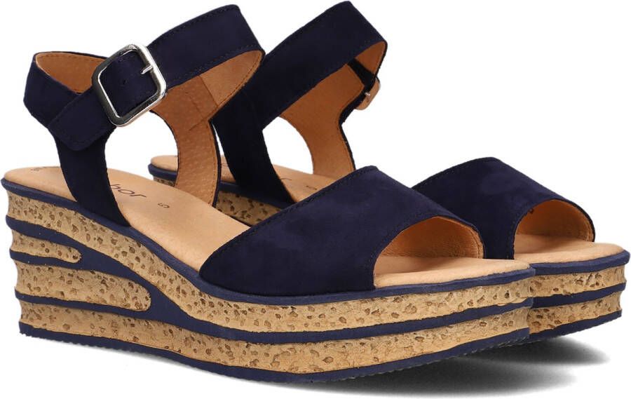 Gabor 651 Sandalen Met Sleehak Dames Blauw