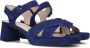 Gabor Blauwe Suède Kruisband Sandalen Blue Dames - Thumbnail 1