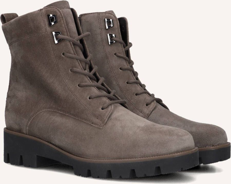 GABOR Veterboots Dames 055 Maat: 37 Materiaal: Suède Kleur: Taupe