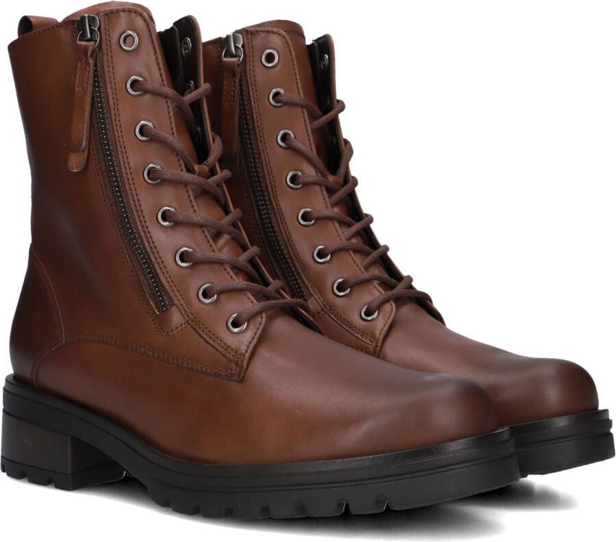 GABOR Veterboots Dames 785 Maat: 38 5 Materiaal: Leer Kleur: Cognac