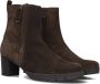 Gabor 073 Enkellaarsjes Enkelboots met rits Dames Bruin - Thumbnail 1