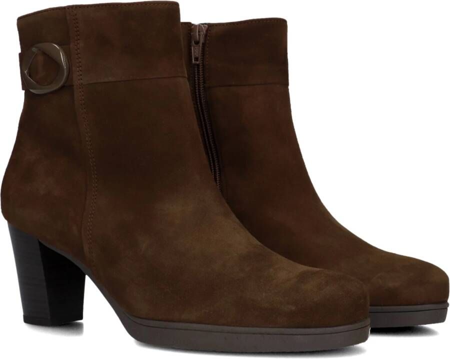 GABOR Enkellaarsjes Dames 083 Maat: 37 5 Materiaal: Suède Kleur: Bruin