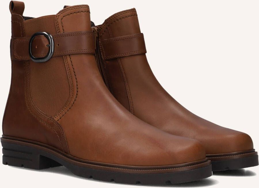 GABOR Enkellaarsjes Dames 653.1 Maat: 35 5 Materiaal: Leer Kleur: Camel