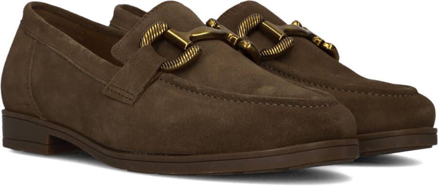 Gabor Bruine Loafers met Gouden Horsebit Detail Brown Dames