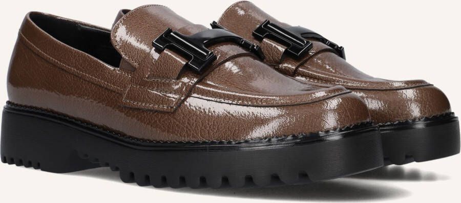 GABOR Loafers Dames 452 Maat: 40 Materiaal: Lakleer Kleur: Bruin