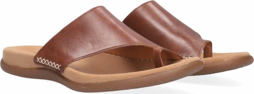 Gabor Teenslippers sleehak zomerschoen dianette met contrastkleurig borduursel