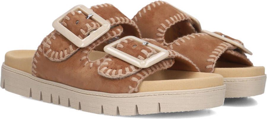 GABOR Slippers Dames 741.3 Maat: 43 Materiaal: Suède Kleur: Camel