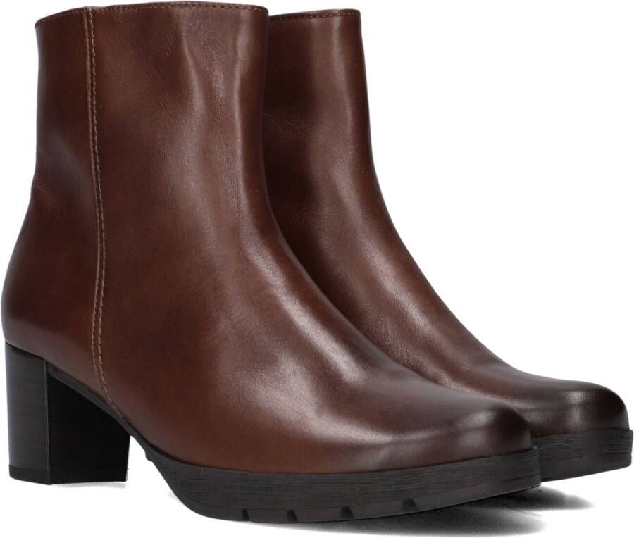 Gabor 071 Enkellaarsjes Enkelboots met rits Dames Cognac