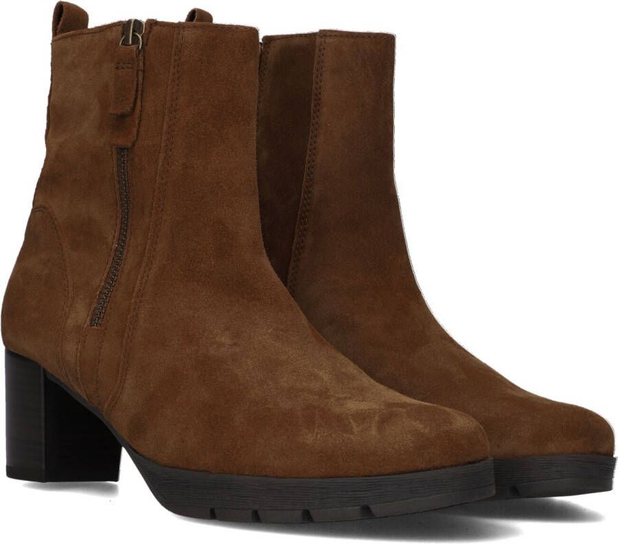 GABOR Enkellaarsjes Dames 073 Maat: 36 Materiaal: Suède Kleur: Cognac