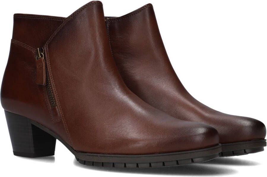 Gabor 603.1 Enkellaarsjes Enkelboots met rits Dames Cognac