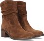 Bruin Tinten 670.2 Enkellaarsjes Enkelboots met rits Dames Cognac - Thumbnail 1