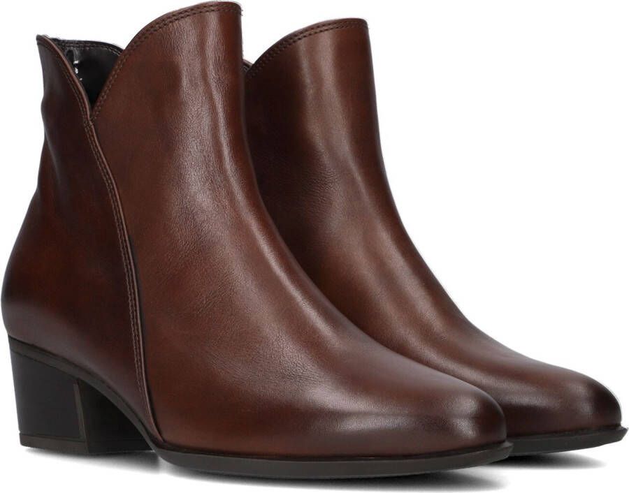 Gabor 680.3 Enkellaarsjes Enkelboots met rits Dames Cognac