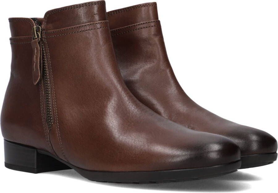 Gabor 718 Enkellaarsjes Enkelboots met rits Dames Cognac