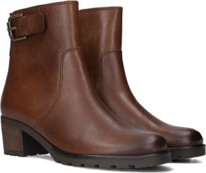 Gabor 803.2 Enkellaarsjes Enkelboots met rits Dames Cognac