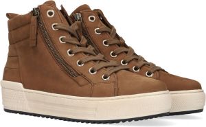 Bruin Tinten 488 Hoge sneakers Dames Cognac