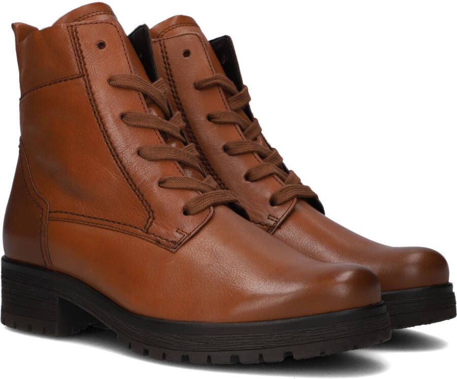 Gabor 095.1 Veterboots Laarzen Met Veters Dames Cognac