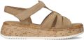 Gabor Dames Sandalen met hak 742 Beige Suède Plateauzool - Beige