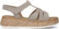 Gabor Dames Sandalen met hak 742 Beige Suède Plateauzool - Beige