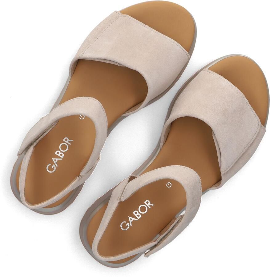 Gabor Dames Sandalen met hak 840.1 Beige Suède Plateauzool - Foto 2