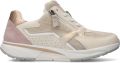 Gabor 86.878.33 Rolling Soft Sneakers beige Leer en Suede Dames Breed Beige - Beige