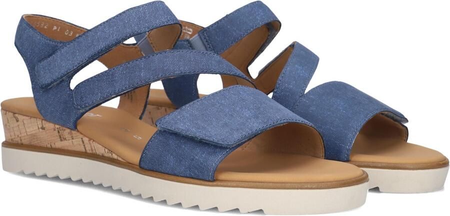 GABOR Sandalen met Hak Dames 754.2 Maat: 43 Materiaal: Leer Kleur: Blauw