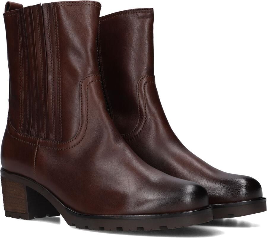 GABOR Enkelboots Dames 801.4 Maat: 43 Materiaal: Leer Kleur: Cognac