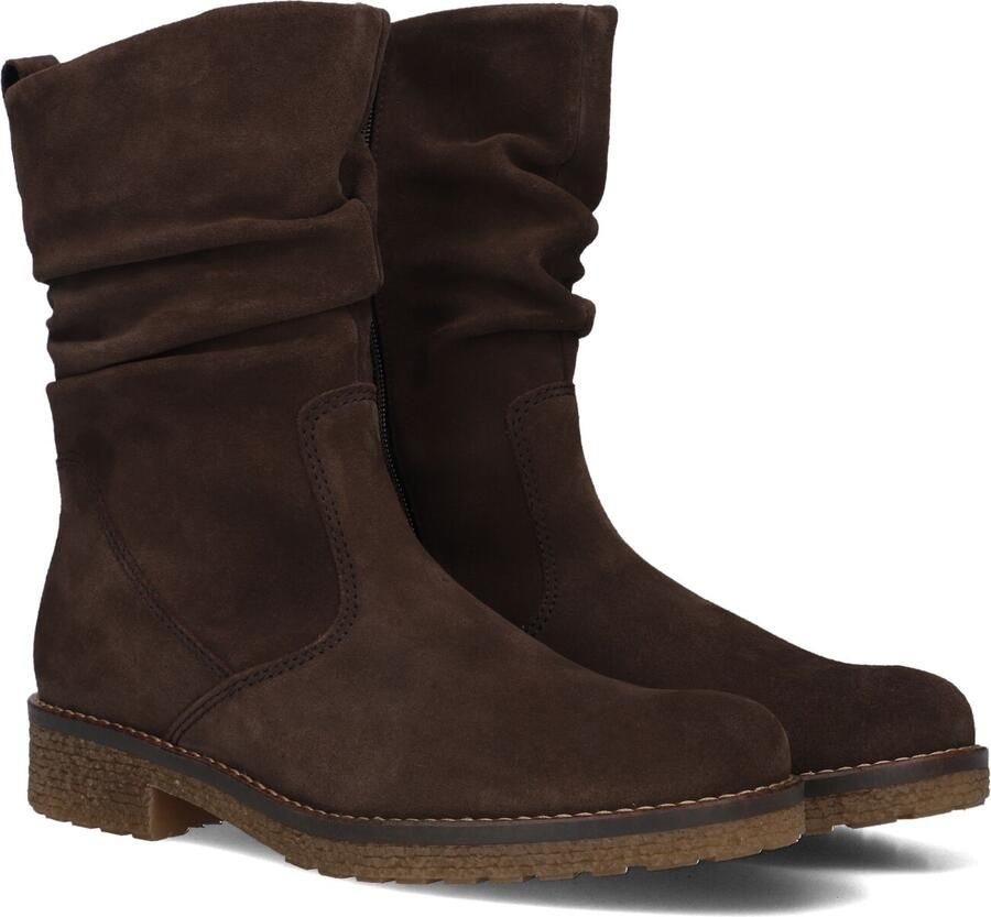 Gabor 013 Enkellaarsjes Enkelboots met rits Dames Bruin