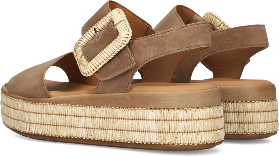 Gabor Dames Sandalen met hak 562 Taupe Suède Plateauzool - Foto 3