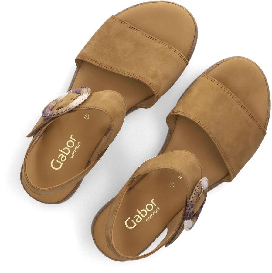 Gabor 706 Sandalen Met Sleehak Dames Camel - Foto 2