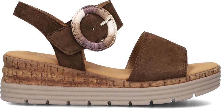 Gabor 706 Sandalen Met Sleehak Dames Bruin - Foto 3