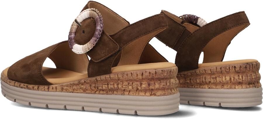 Gabor 706 Sandalen Met Sleehak Dames Bruin - Foto 4
