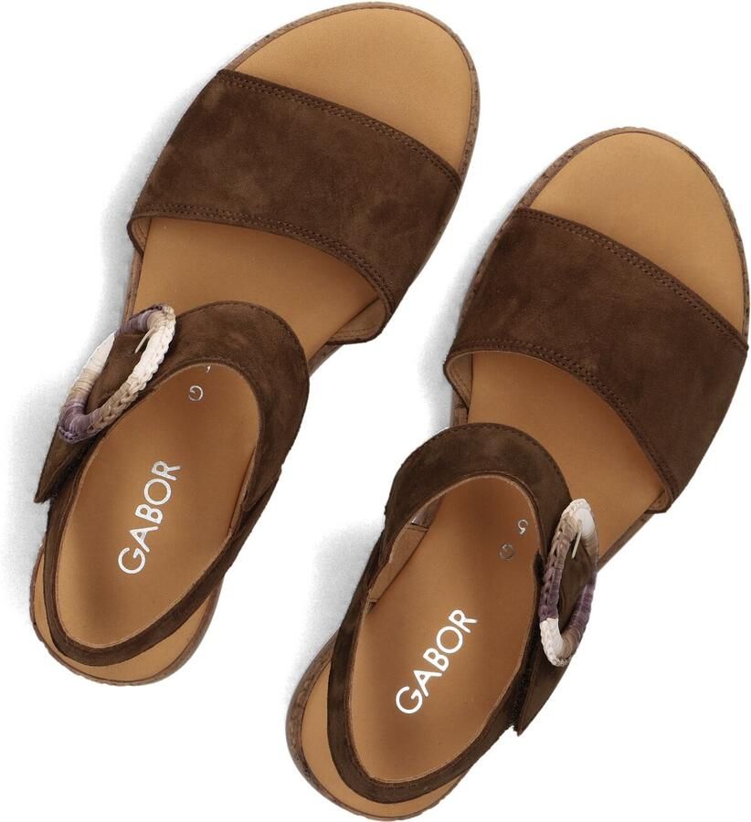 Gabor 706 Sandalen Met Sleehak Dames Bruin - Foto 2