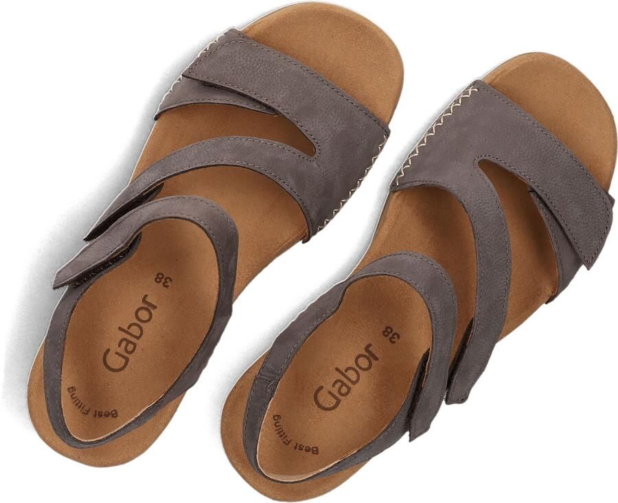 Gabor Sleehaksandaaltjes zomerschoen sandaal keilhak met contraststiksels