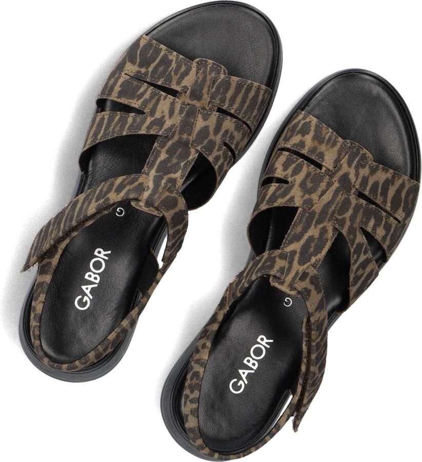 Gabor Dames Sandalen met hak 742 Bruin Suède Plateauzool - Foto 2