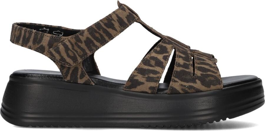 Gabor Dames Sandalen met hak 742 Bruin Suède Plateauzool - Foto 3