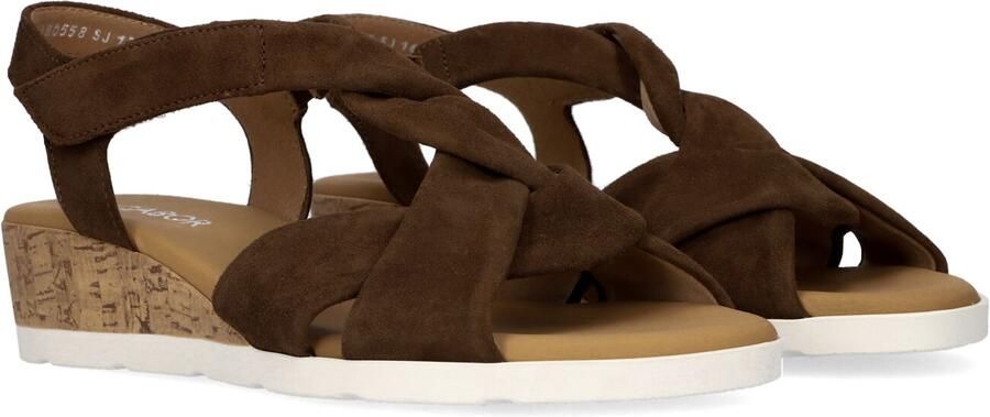 Gabor 761 Sandalen Met Sleehak Dames Bruin