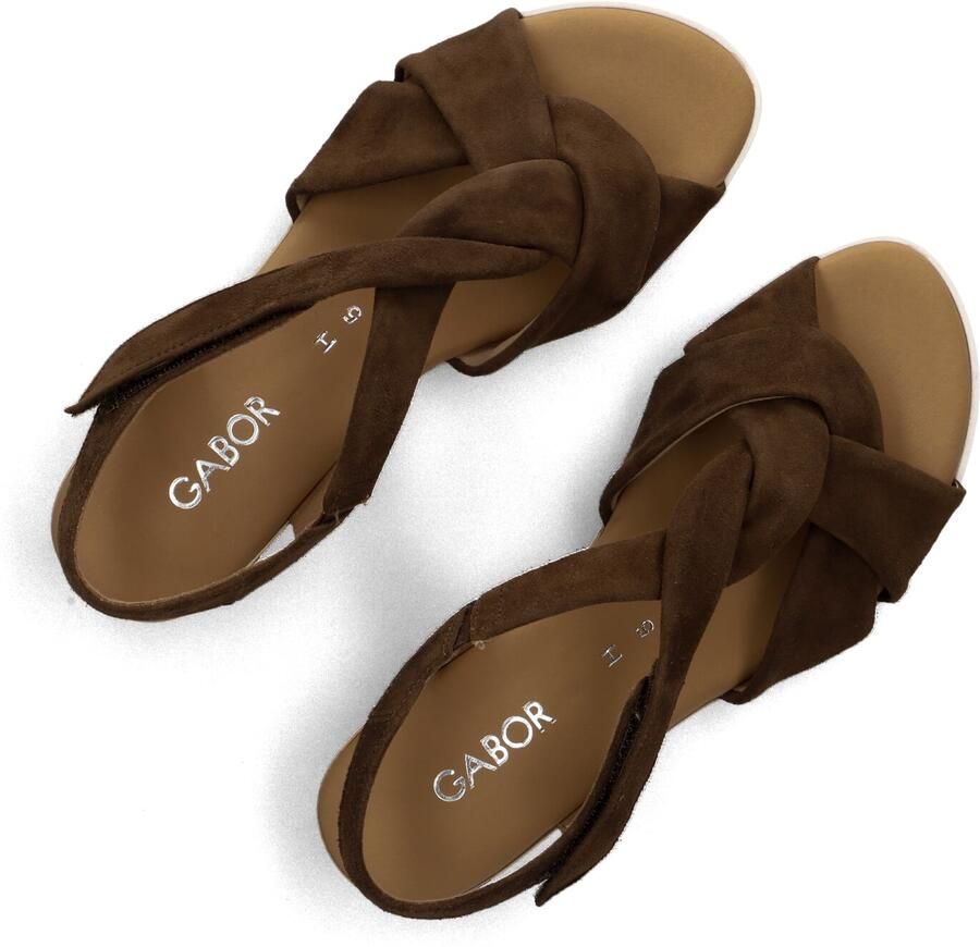 Gabor 761 Sandalen Met Sleehak Dames Bruin - Foto 2