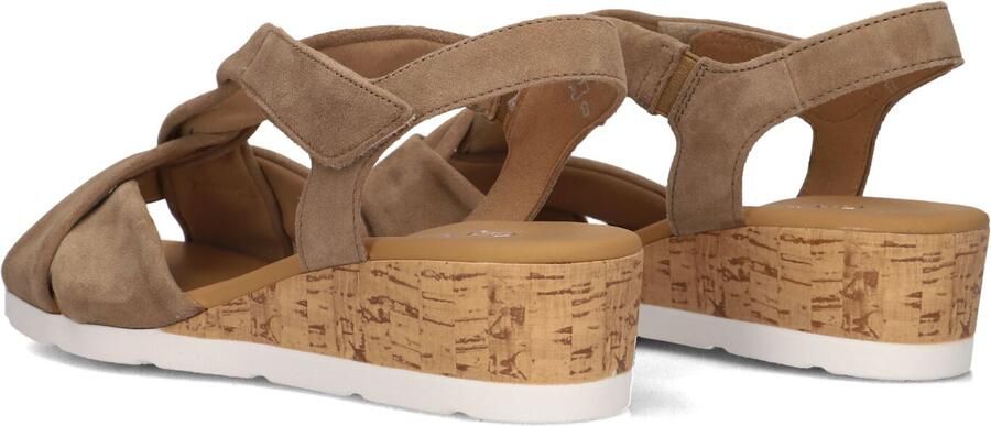 Gabor 761 Sandalen Met Sleehak Dames Taupe