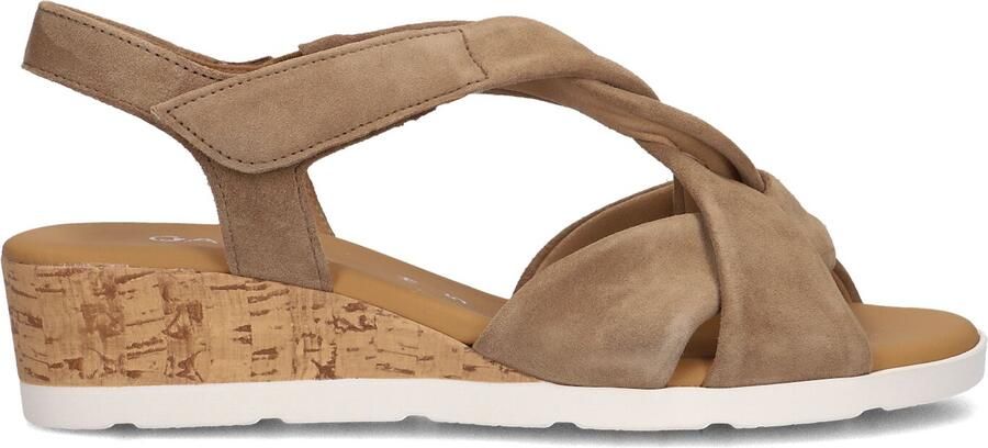 Gabor 761 Sandalen Met Sleehak Dames Taupe - Foto 4