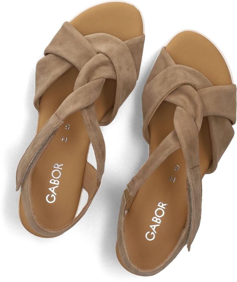 Gabor 761 Sandalen Met Sleehak Dames Taupe - Foto 2