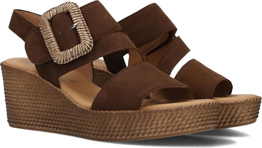 Gabor 771 Sandalen Met Sleehak Dames Bruin