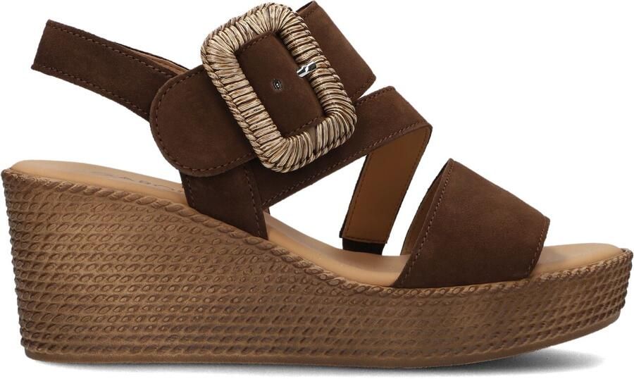 Gabor 771 Sandalen Met Sleehak Dames Bruin - Foto 3