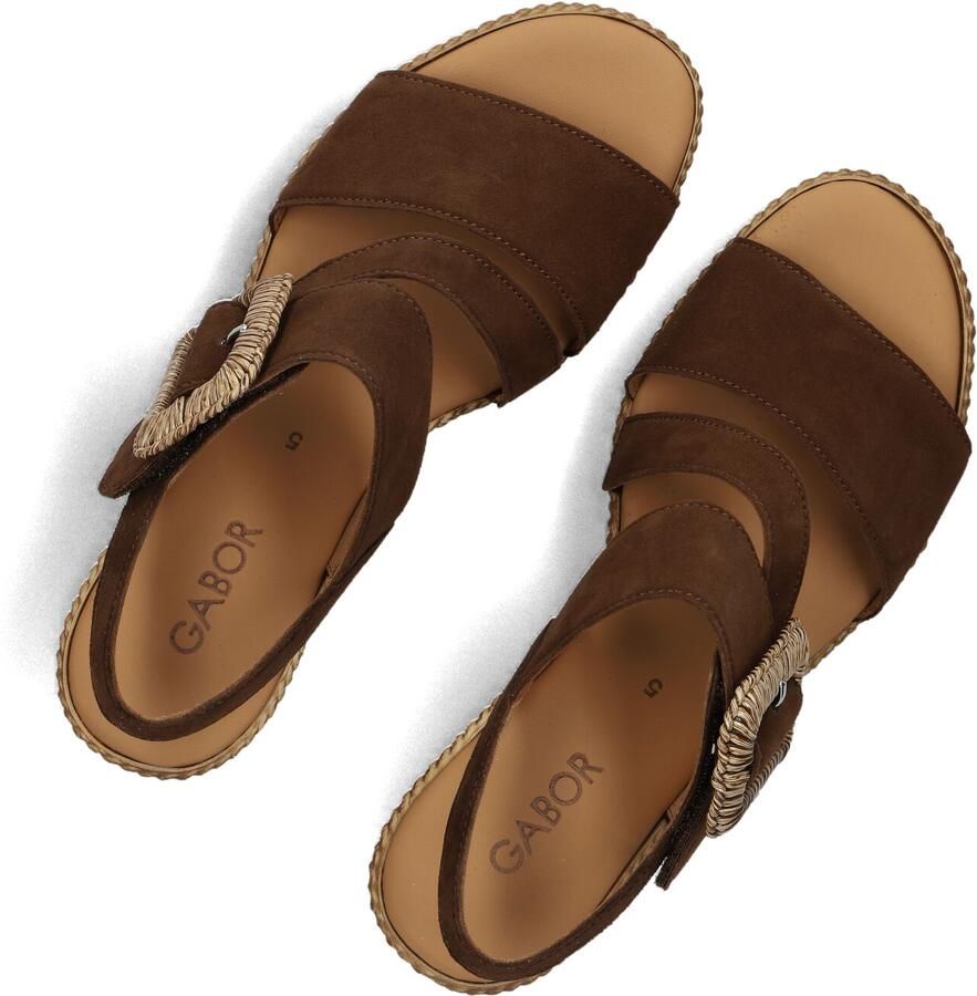 Gabor 771 Sandalen Met Sleehak Dames Bruin - Foto 2